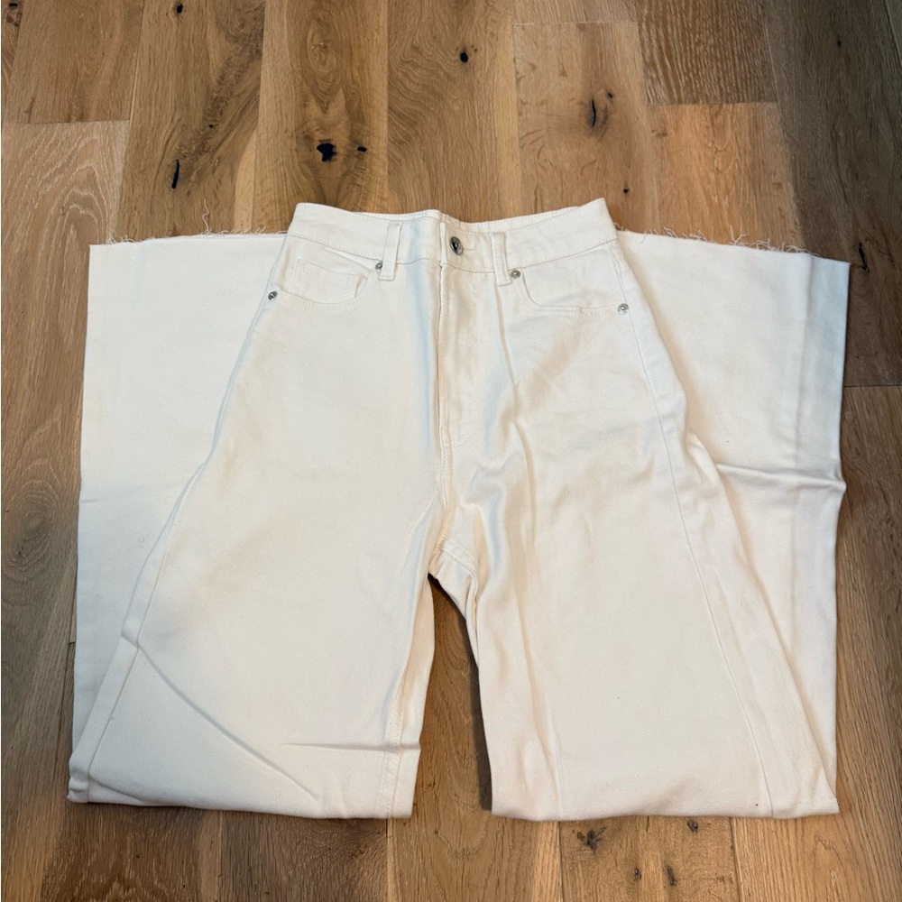 H&M White Wide Leg Pants